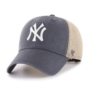 '47 Brand NY Yankees Trucker Hat Snapback Grey Khaki Adjustable One Size New